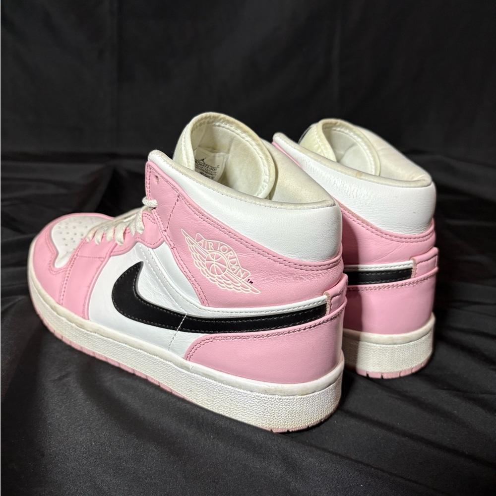 Nike Women's Pink and White High-Top Sneakers